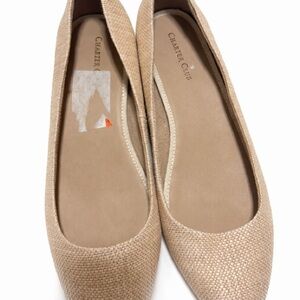 Charter Club Woven Tan Ballet Flats